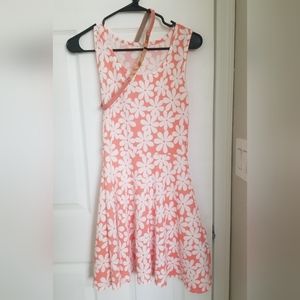 Orange/pink floral dress by Chocolate